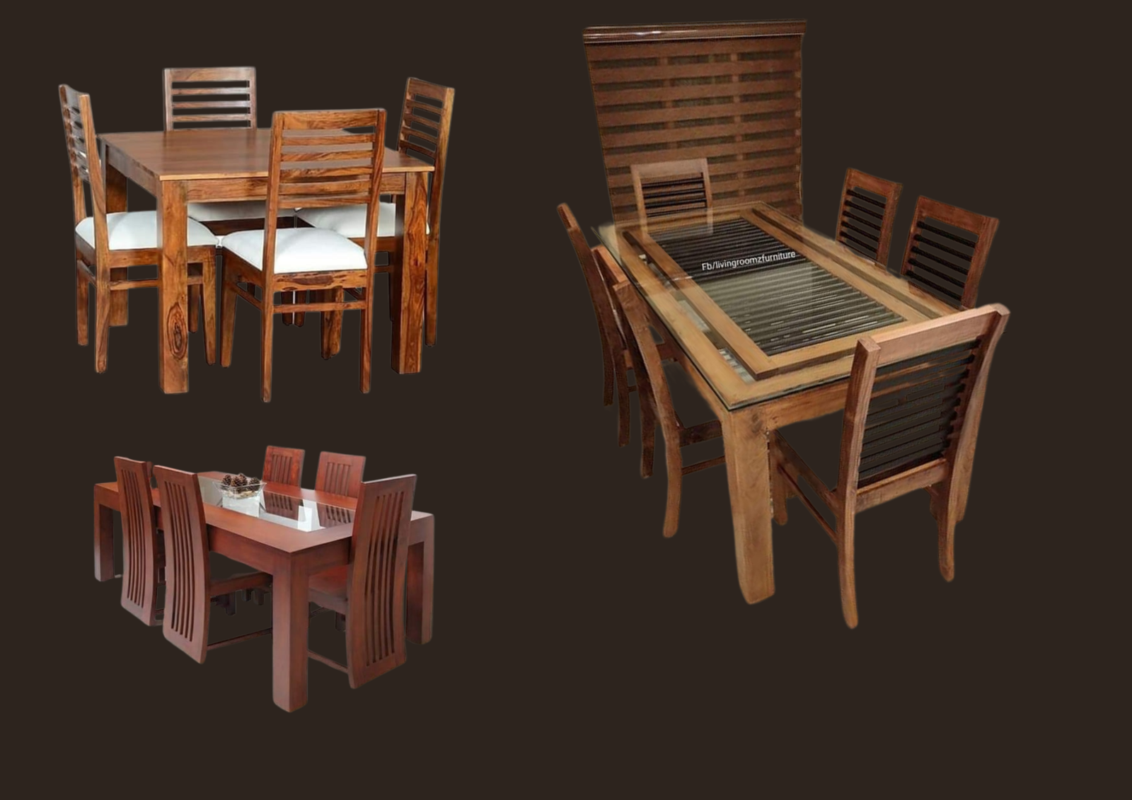 Solid teak dining table collection